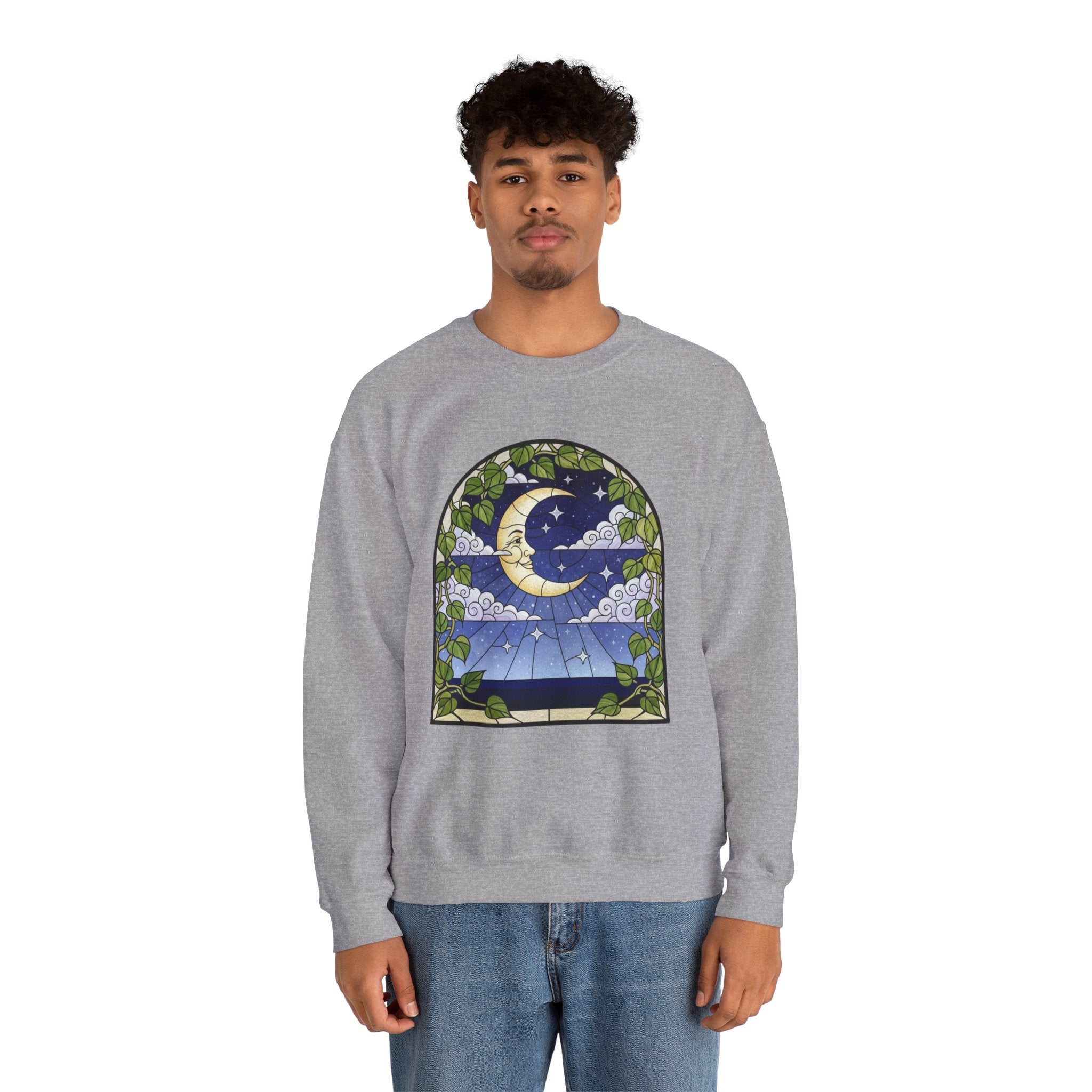 Celestial Stained Glass Window Crewneck Sweatshirt