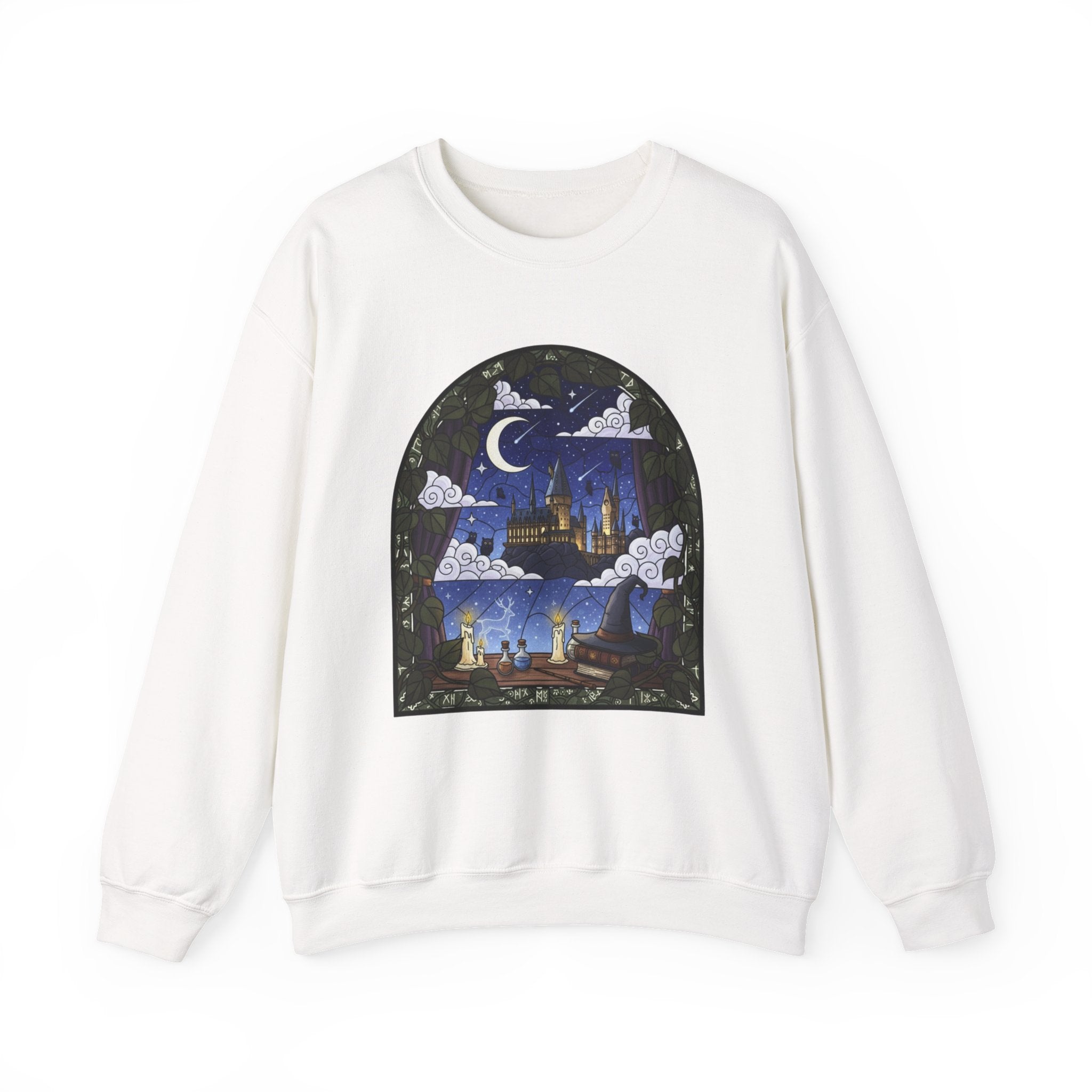 Magical Night Castle Crewneck Sweatshirt