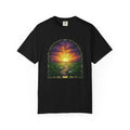 Rainy Sunset Stained Glass T-Shirt