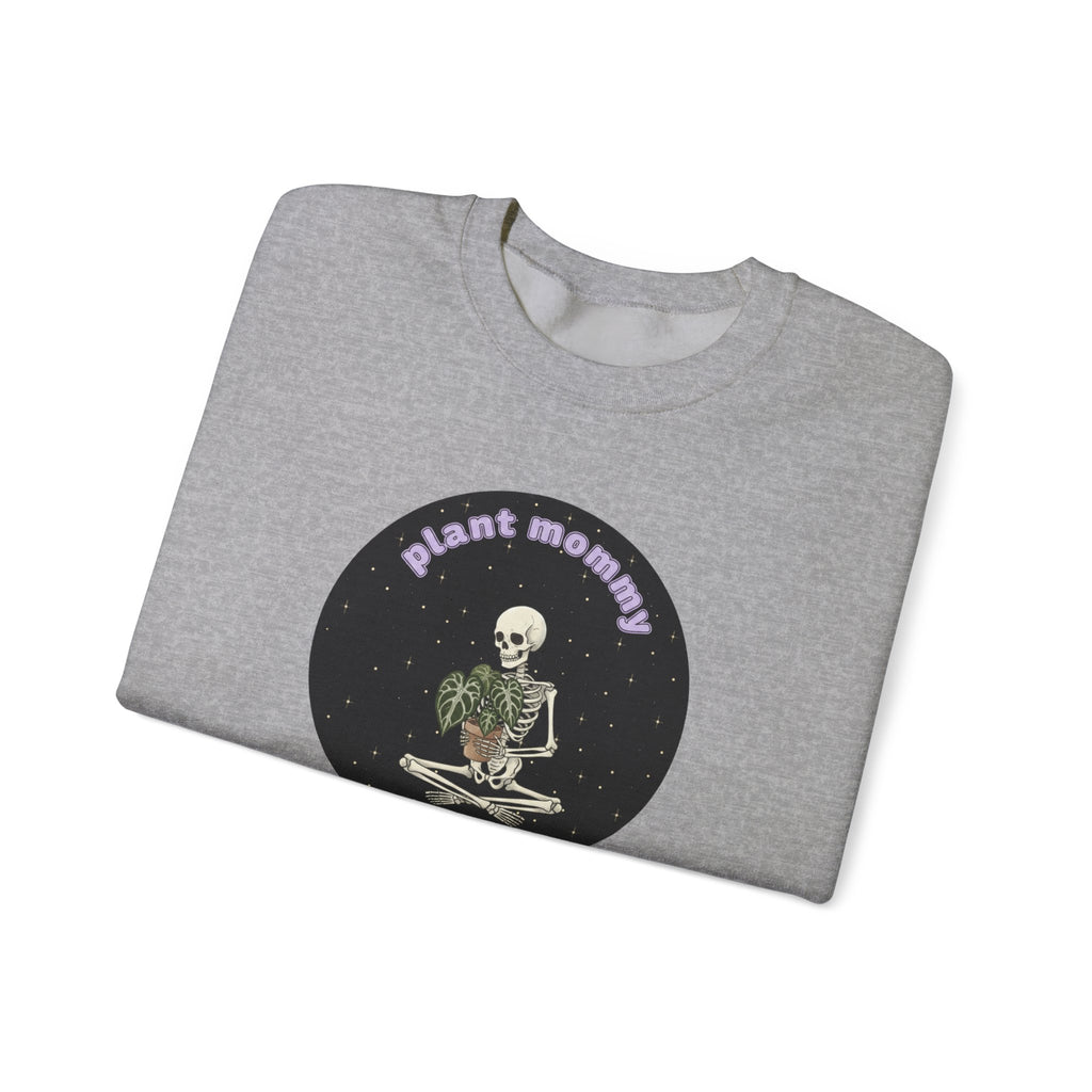 Plant Mommy Sweatshirt | Skeleton with Anthurium Plant Retro