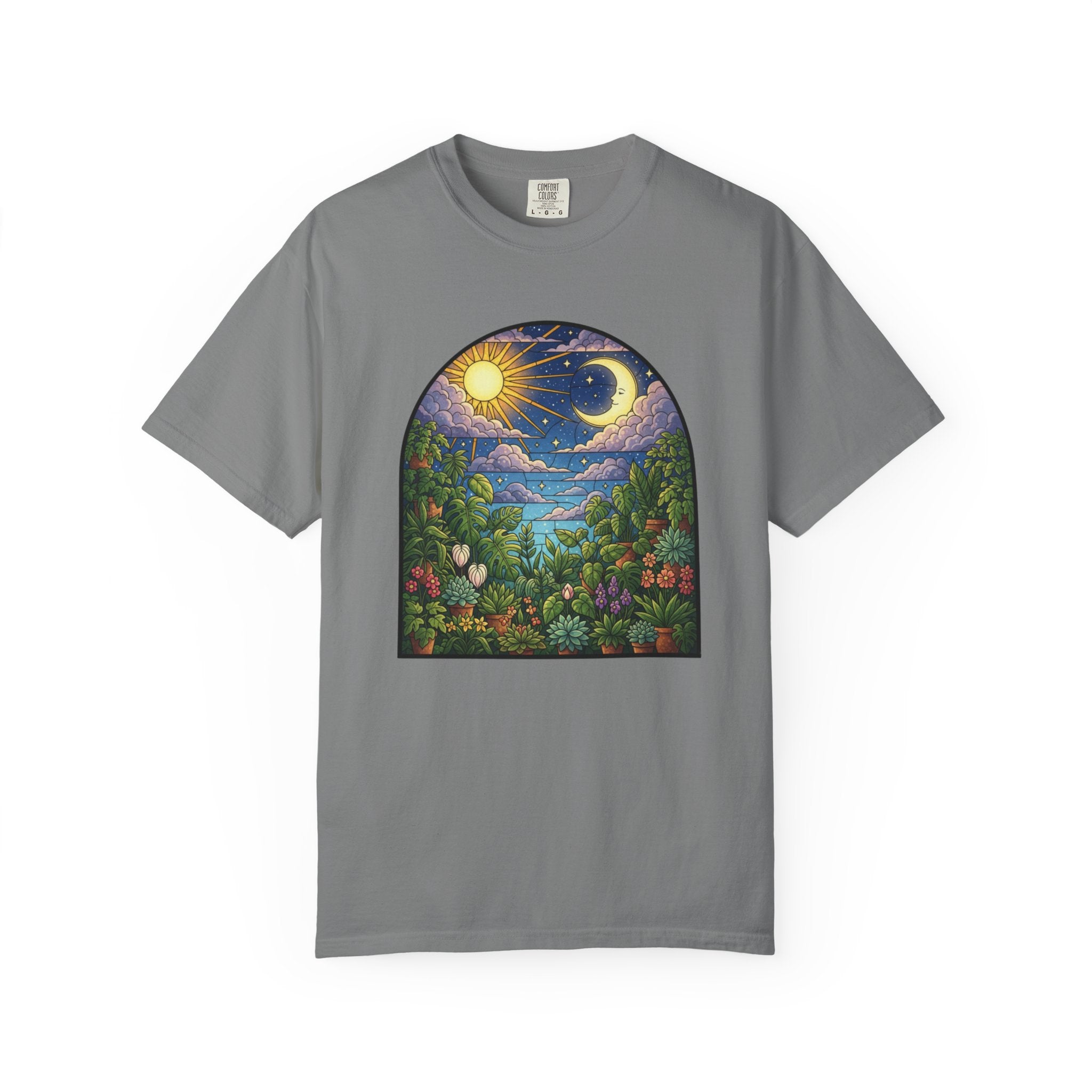 Celestial Houseplant Stained Glass T-Shirt