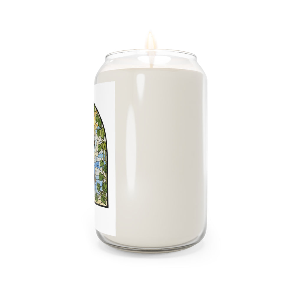Bee & Pothos Stained Glass Soy Candle | Scented 13.75oz Decorative Jar