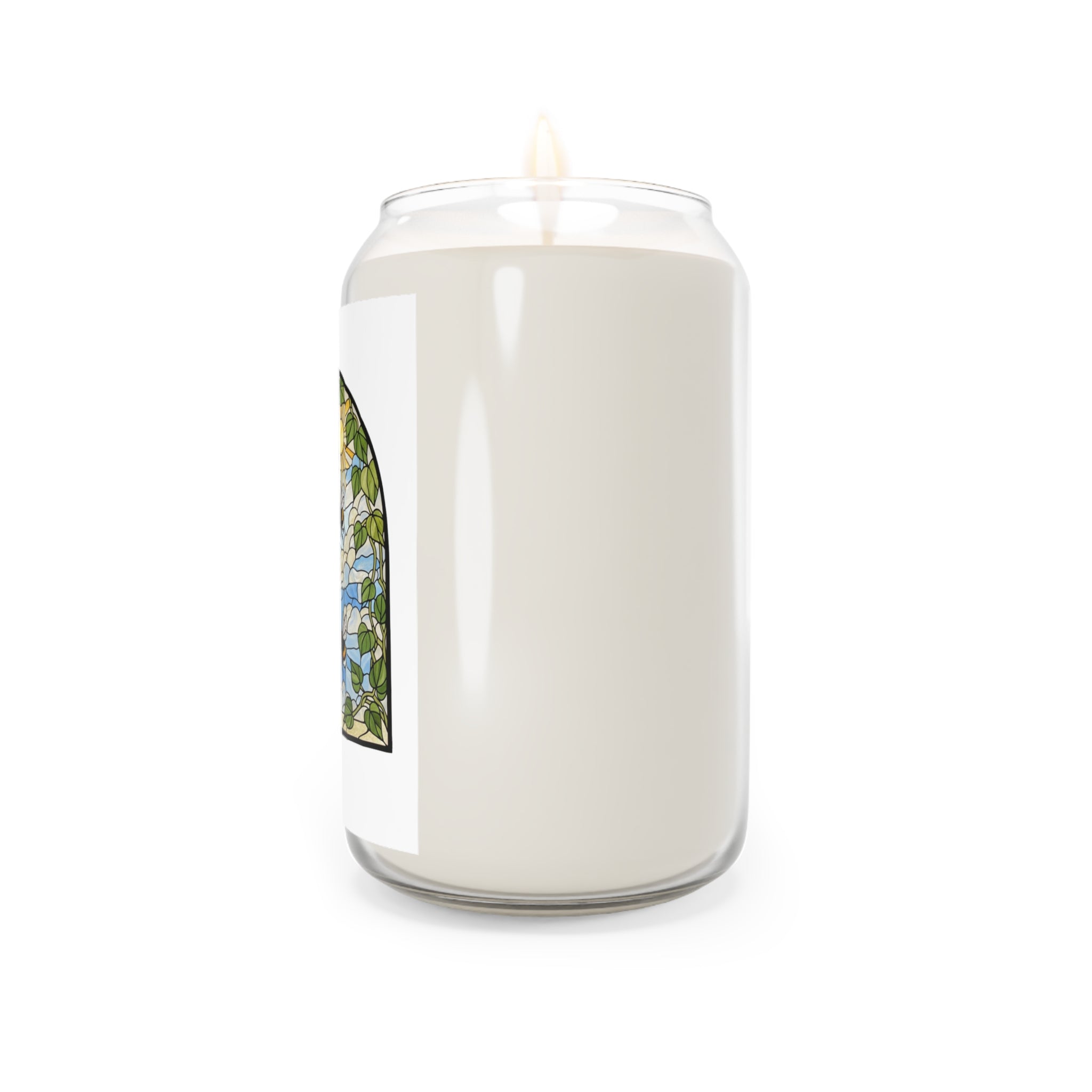 Bee & Pothos Stained Glass Soy Candle | Scented 13.75oz Decorative Jar
