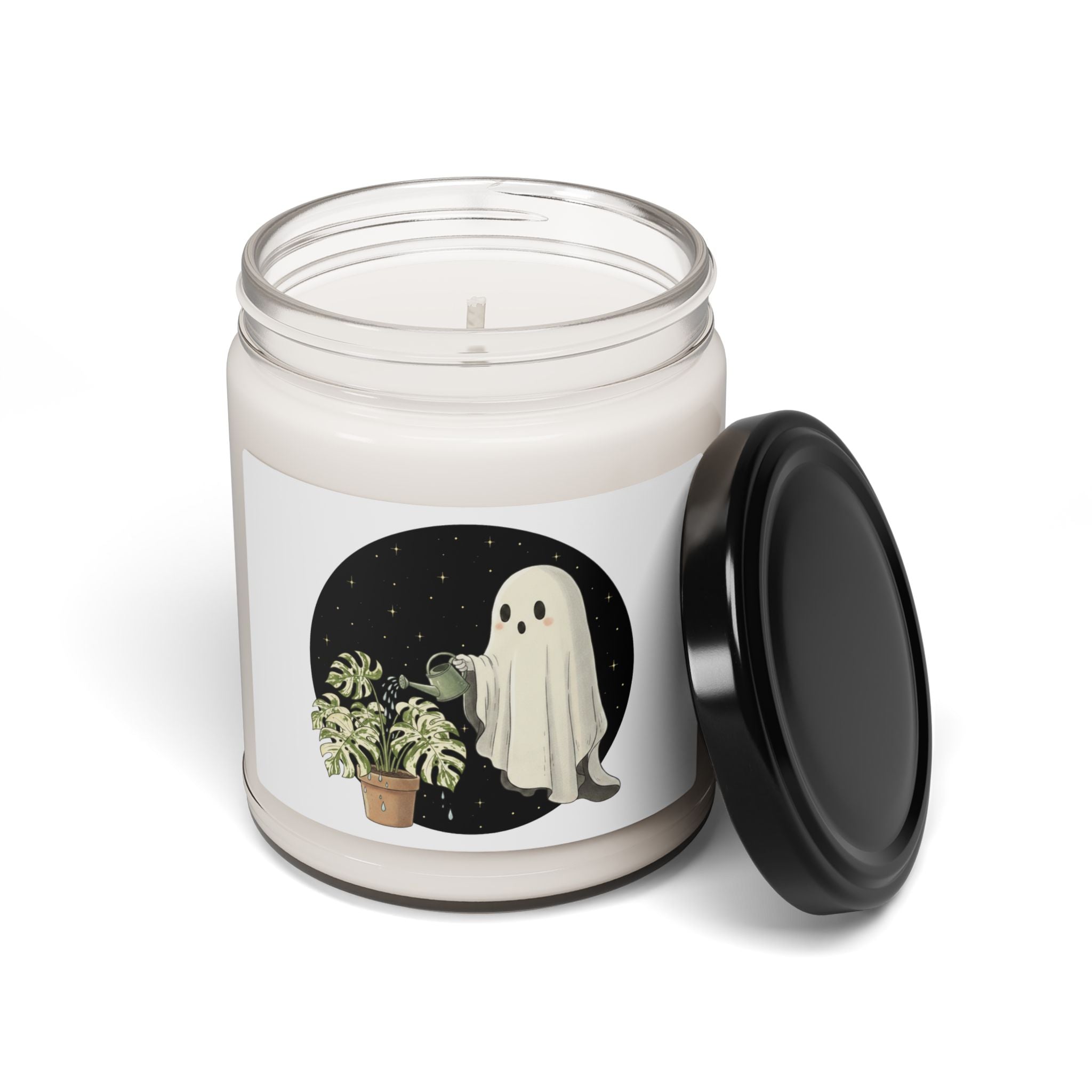 Ghostly Plant Care Soy Candle 9oz Scented Jar
