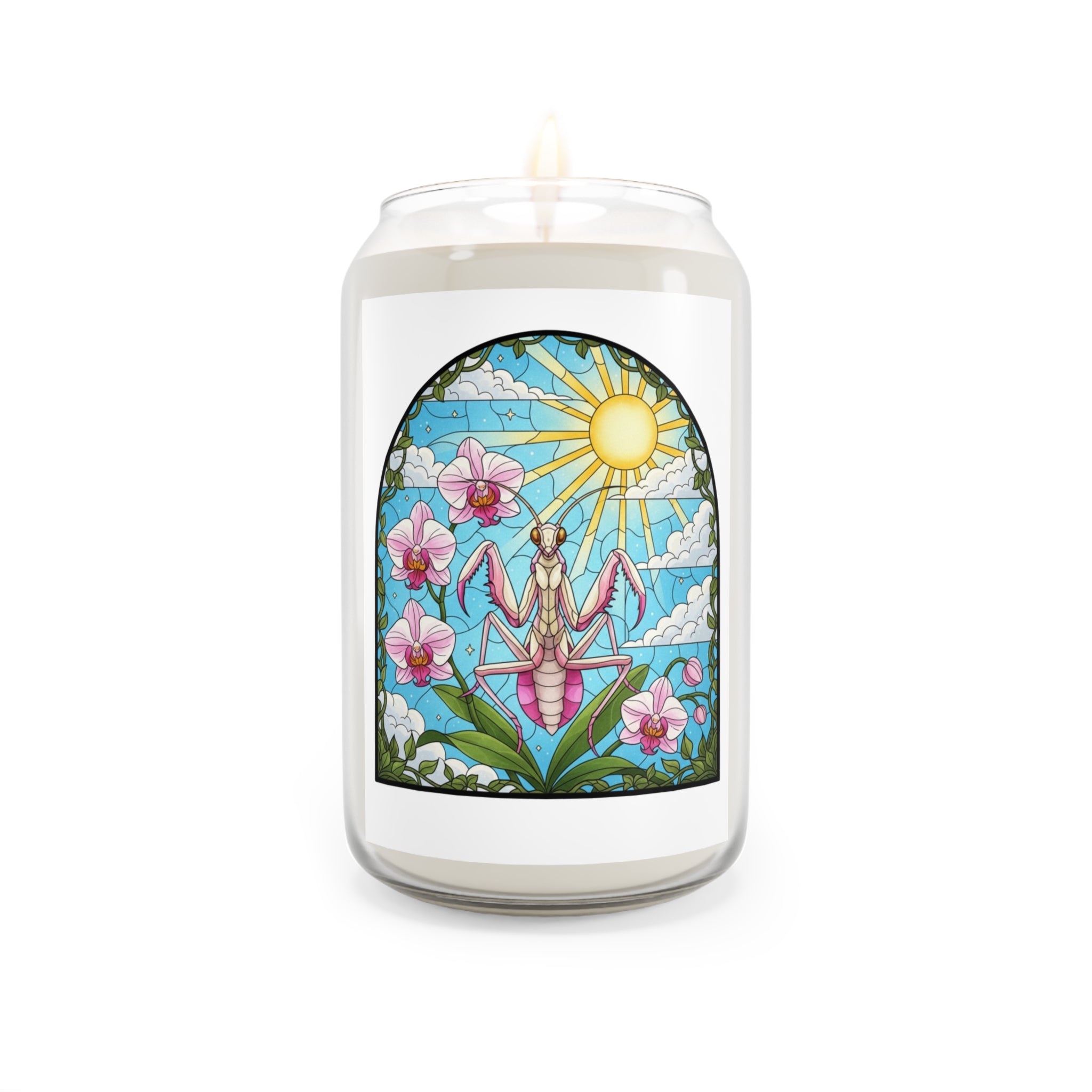 Orchid Praying Mantis Scented Soy Candle 13.75 oz