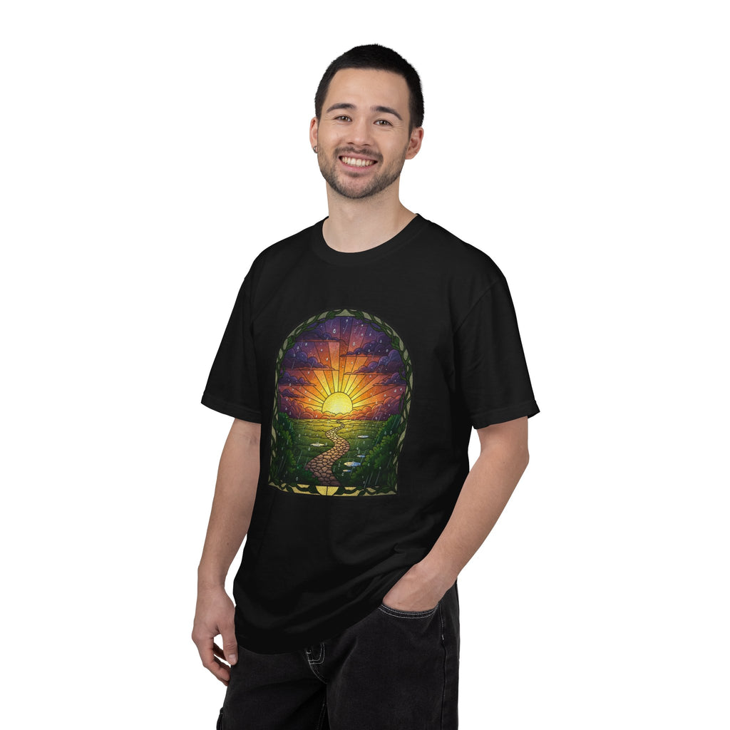 Rainy Sunset Stained Glass T-Shirt