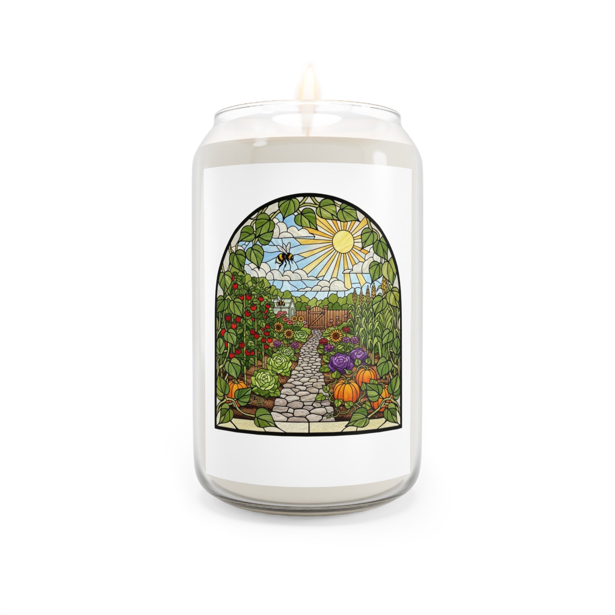 Garden Path Stained Glass Scented Soy Candle 13.75 oz