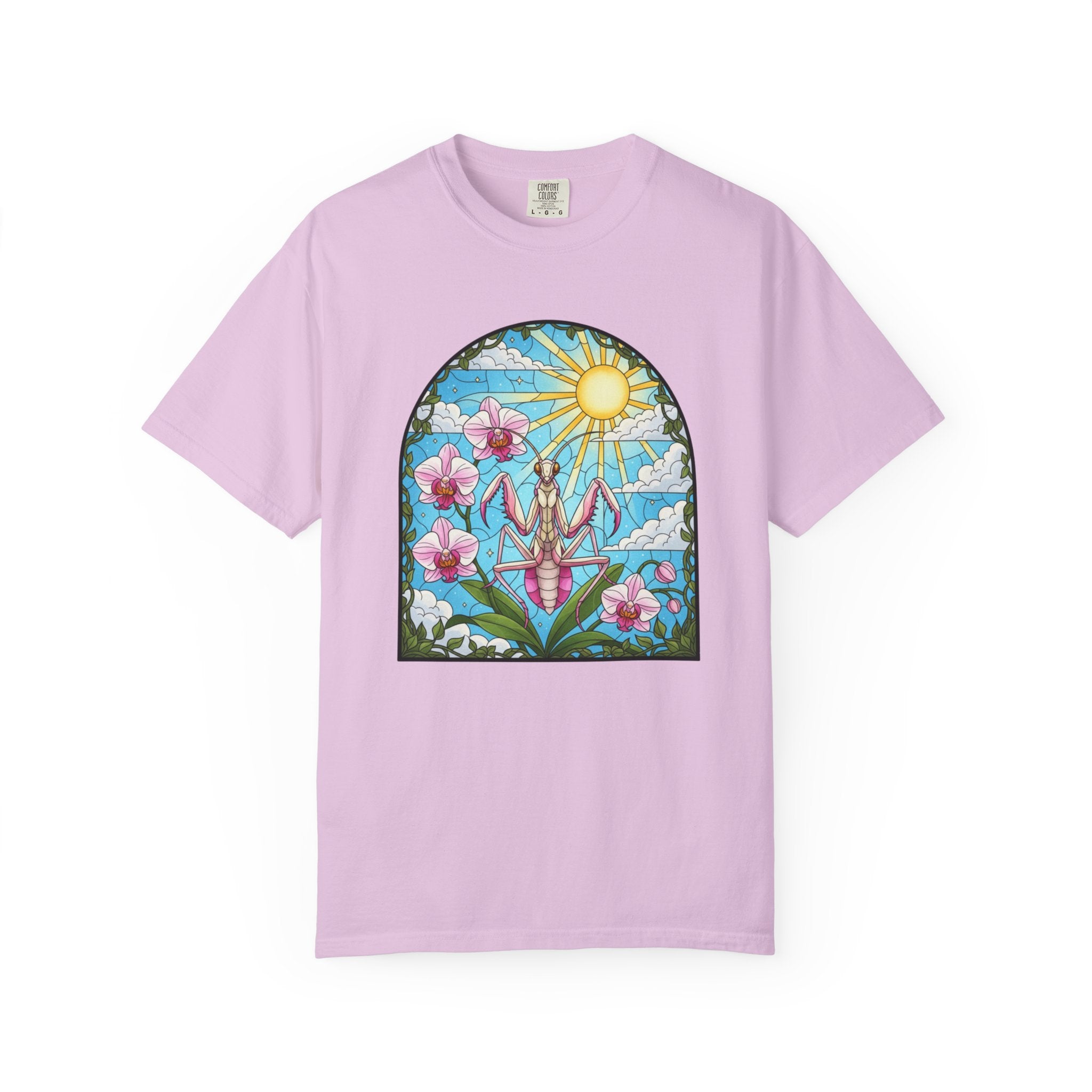 Stained Glass Orchid Mantis T-Shirt