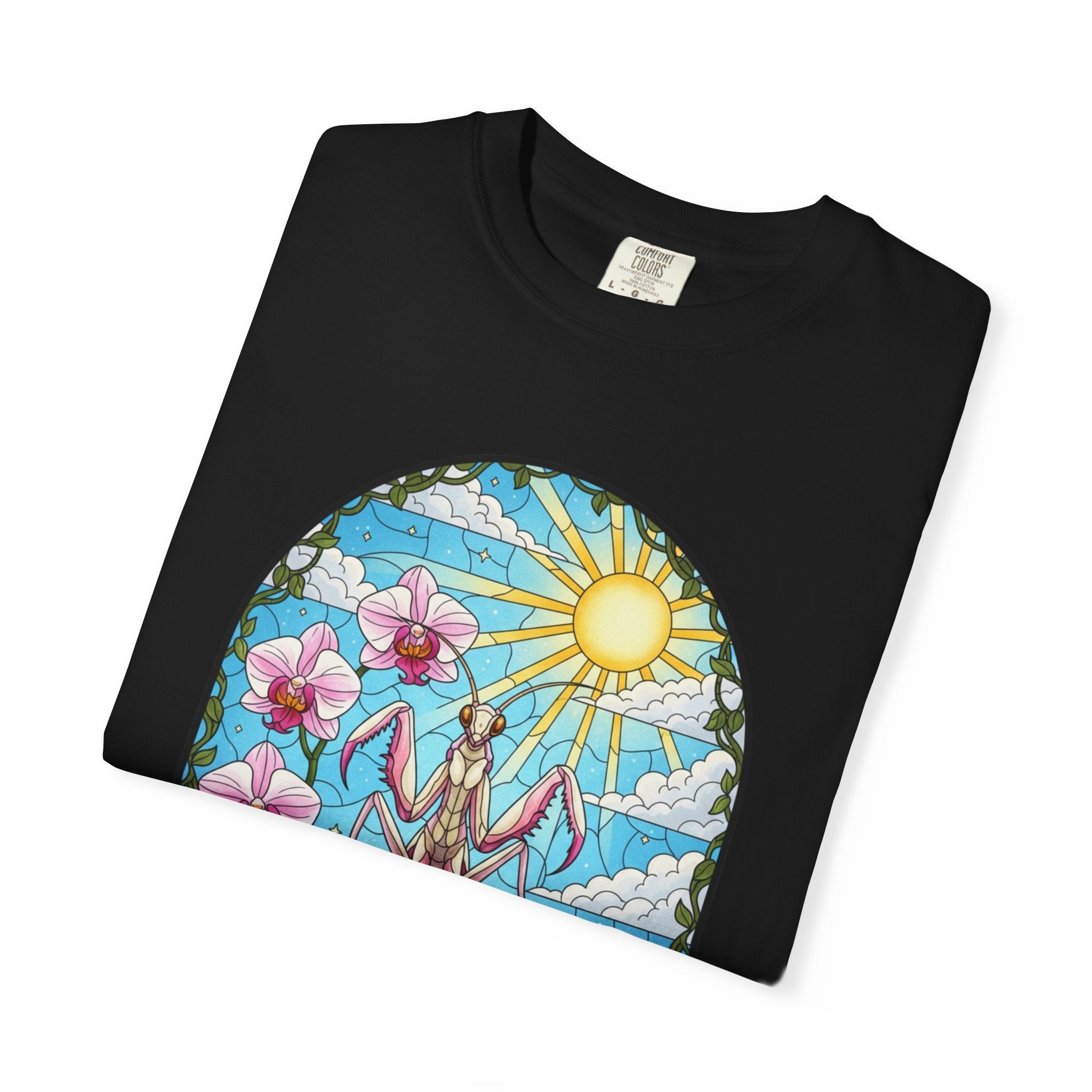 Stained Glass Orchid Mantis T-Shirt