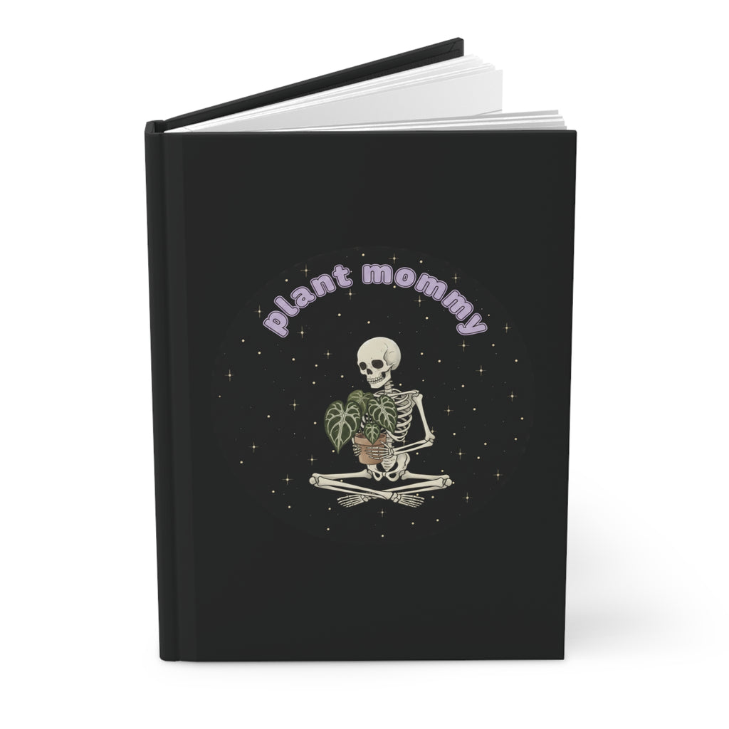 "Plant Mommy" Skeleton & Houseplant Matte Notebook | Gothic Botanical Gift
