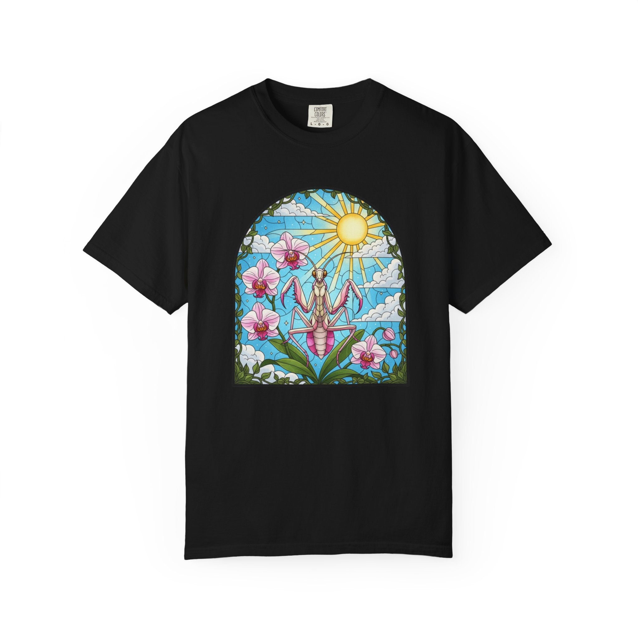 Stained Glass Orchid Mantis T-Shirt