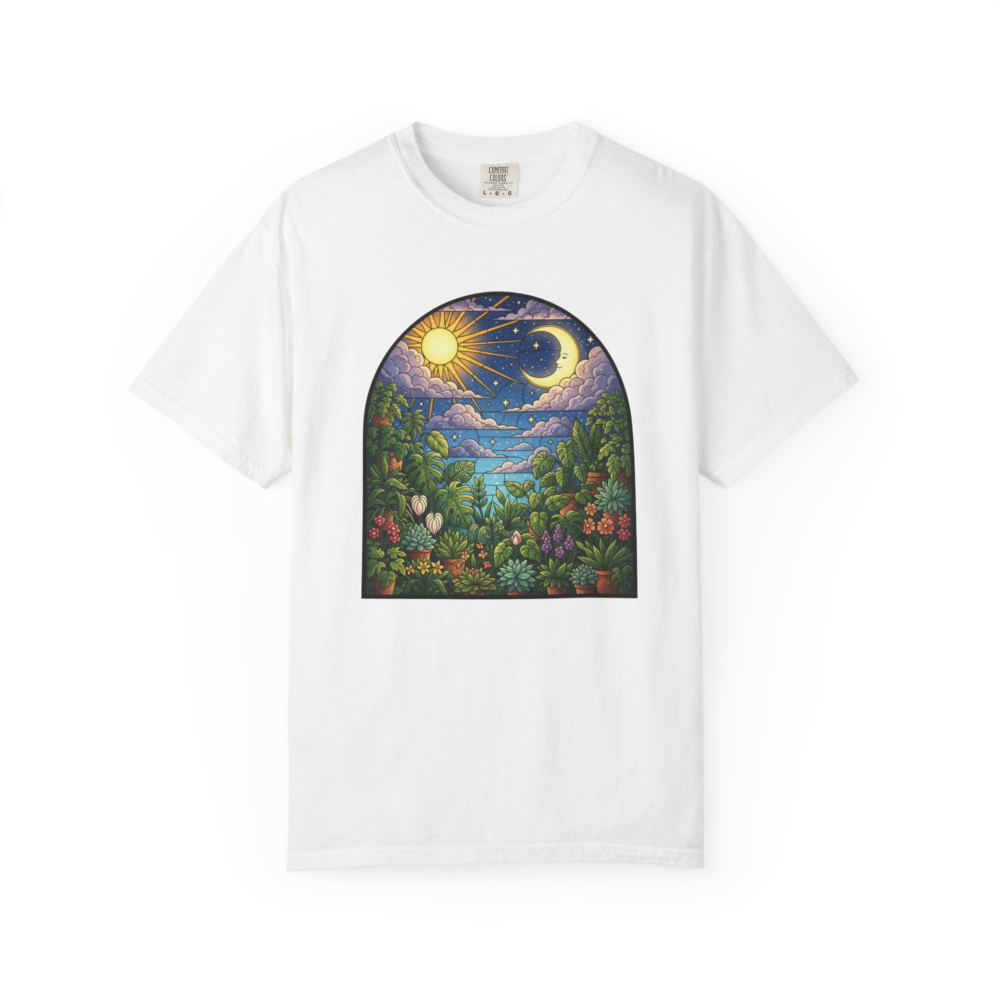 Celestial Houseplant Stained Glass T-Shirt