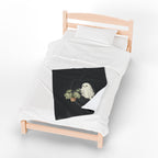 Ghostly Plant Care Velveteen Plush Blanket | Cute Halloween Throw for Plant Lovers