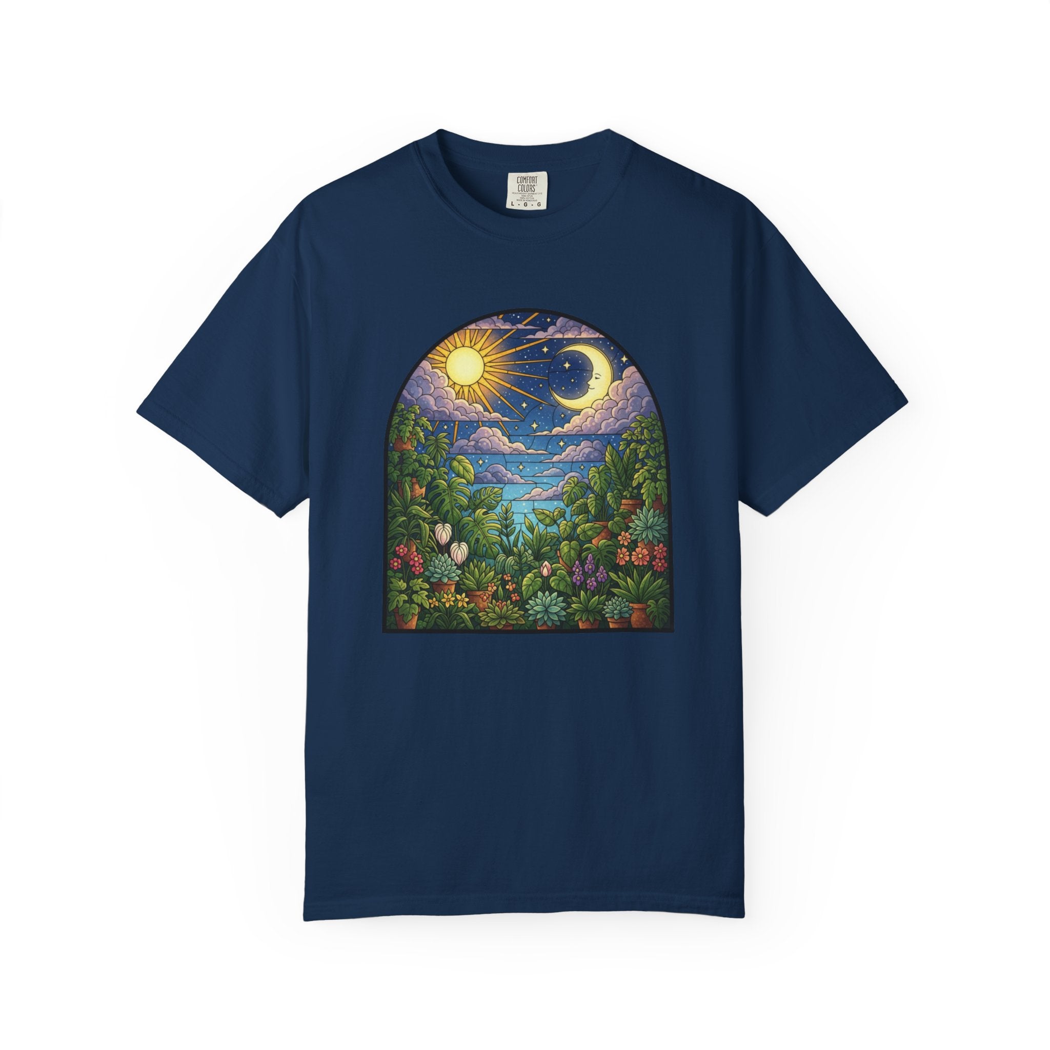 Celestial Houseplant Stained Glass T-Shirt