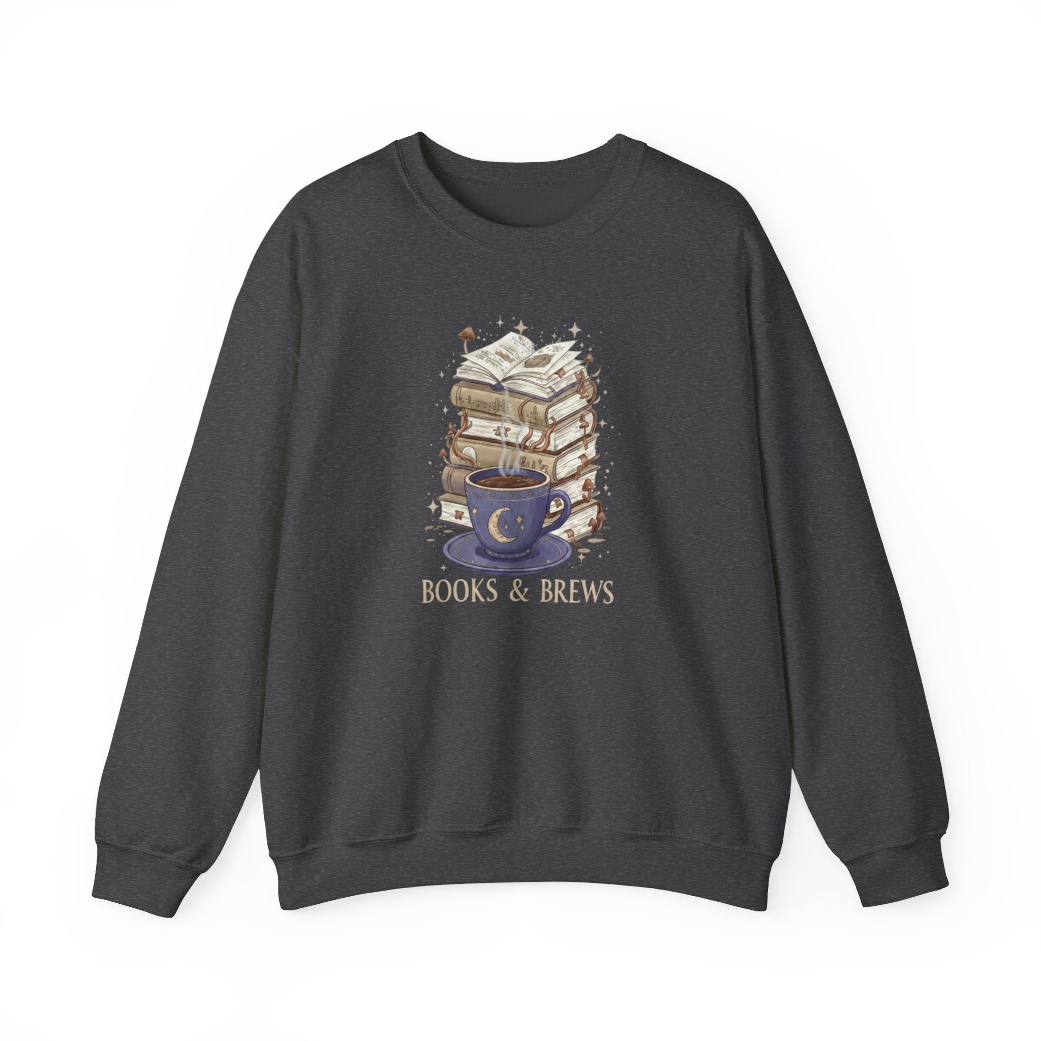 Books & Brews Sweatshirt | Cozy Book Lover Coffee Crewneck