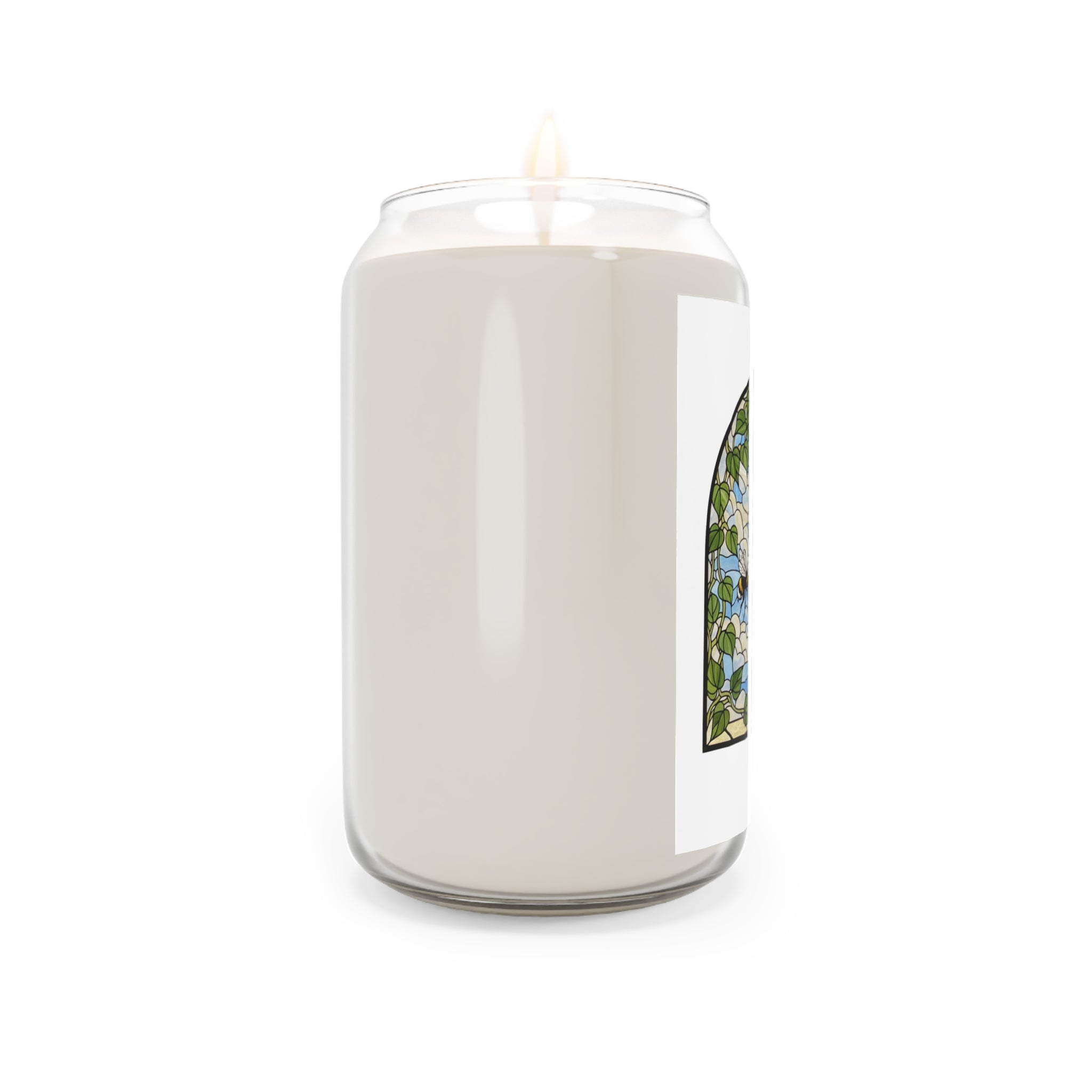 Bee & Pothos Stained Glass Soy Candle | Scented 13.75oz Decorative Jar