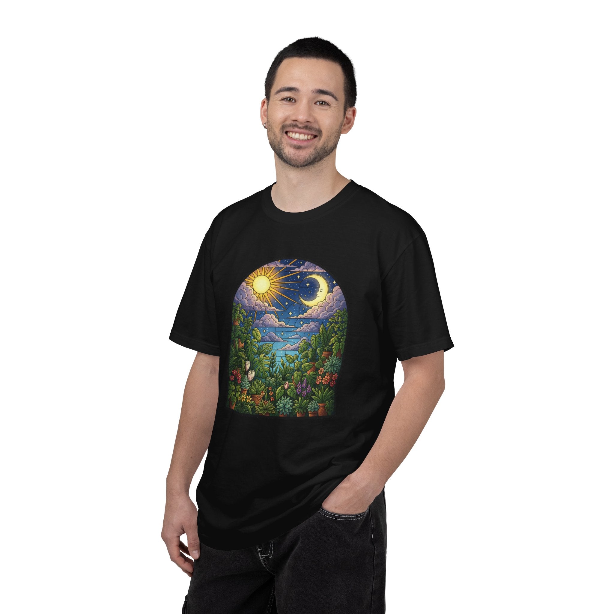 Celestial Houseplant Stained Glass T-Shirt