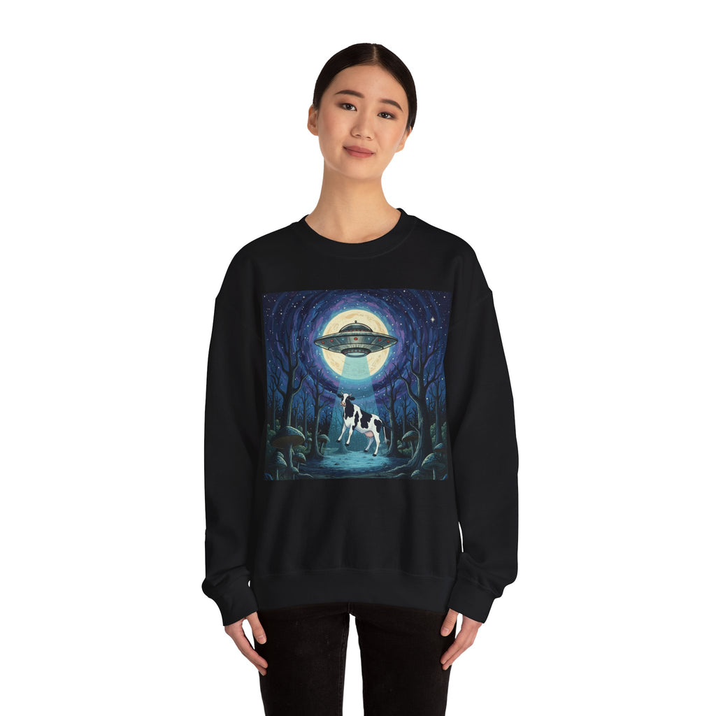 UFO Cow Abduction Crewneck Sweatshirt