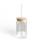 Whimsical Forest Glass Sipper | 16oz Eco Bamboo Lid Tumbler with Plastic Straw