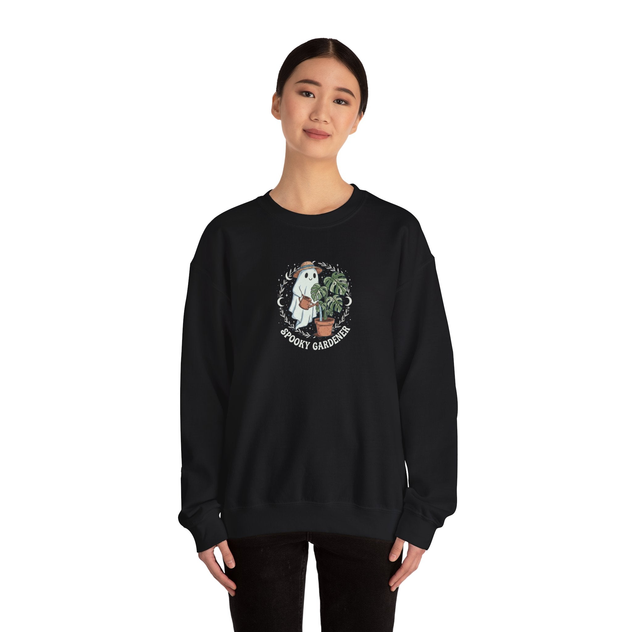 Spooky Gardener Sweatshirt | Ghost Plant Lover Crewneck