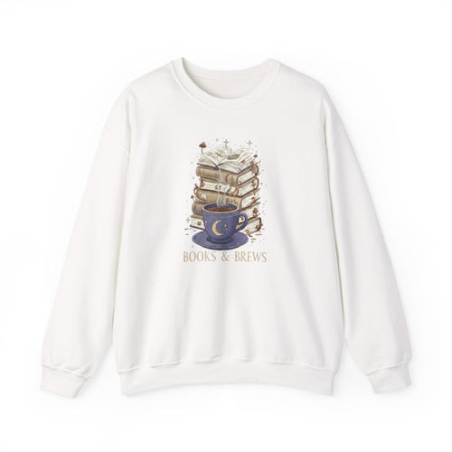 Books & Brews Sweatshirt | Cozy Book Lover Coffee Crewneck