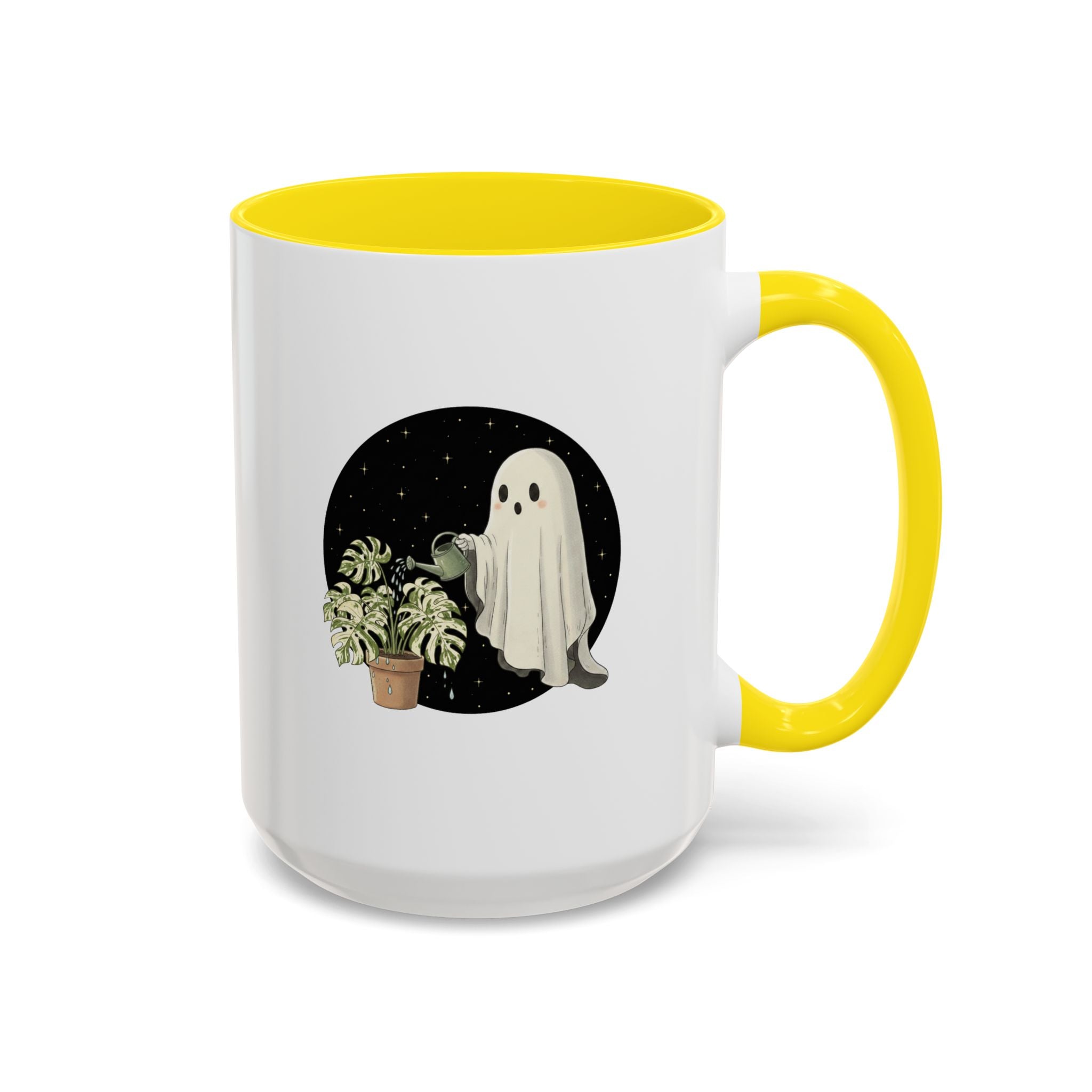 Ghost Plant Lover Coffee Mug | Cute Ghost Watering Houseplants (11/15oz)