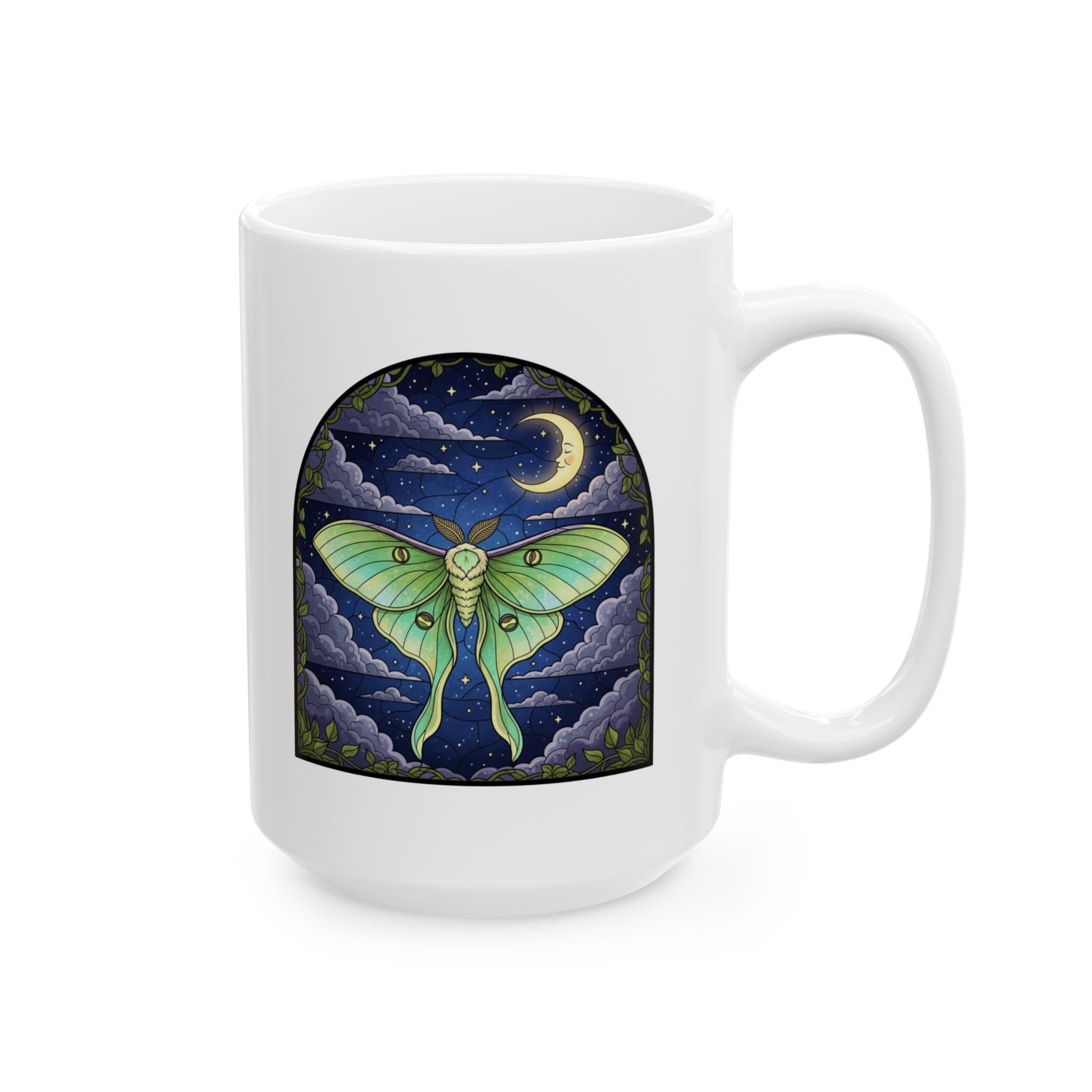 Luna Moth Ceramic Mug Coffee Cup (11oz/15oz)