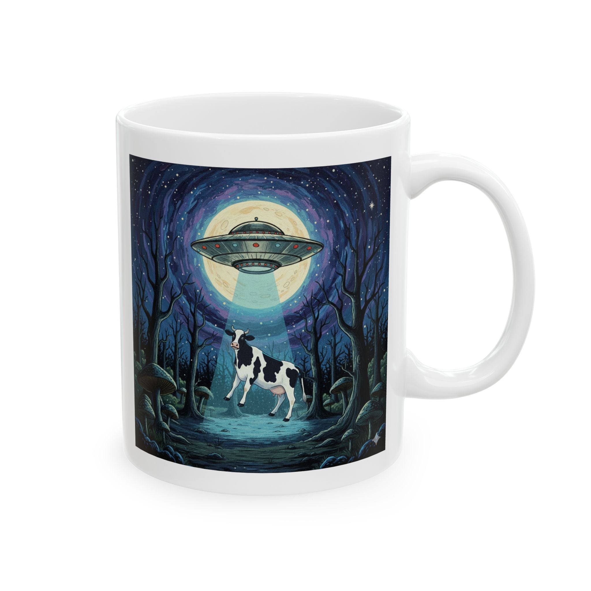 UFO Cow Ceramic Mug (11oz, 15oz)