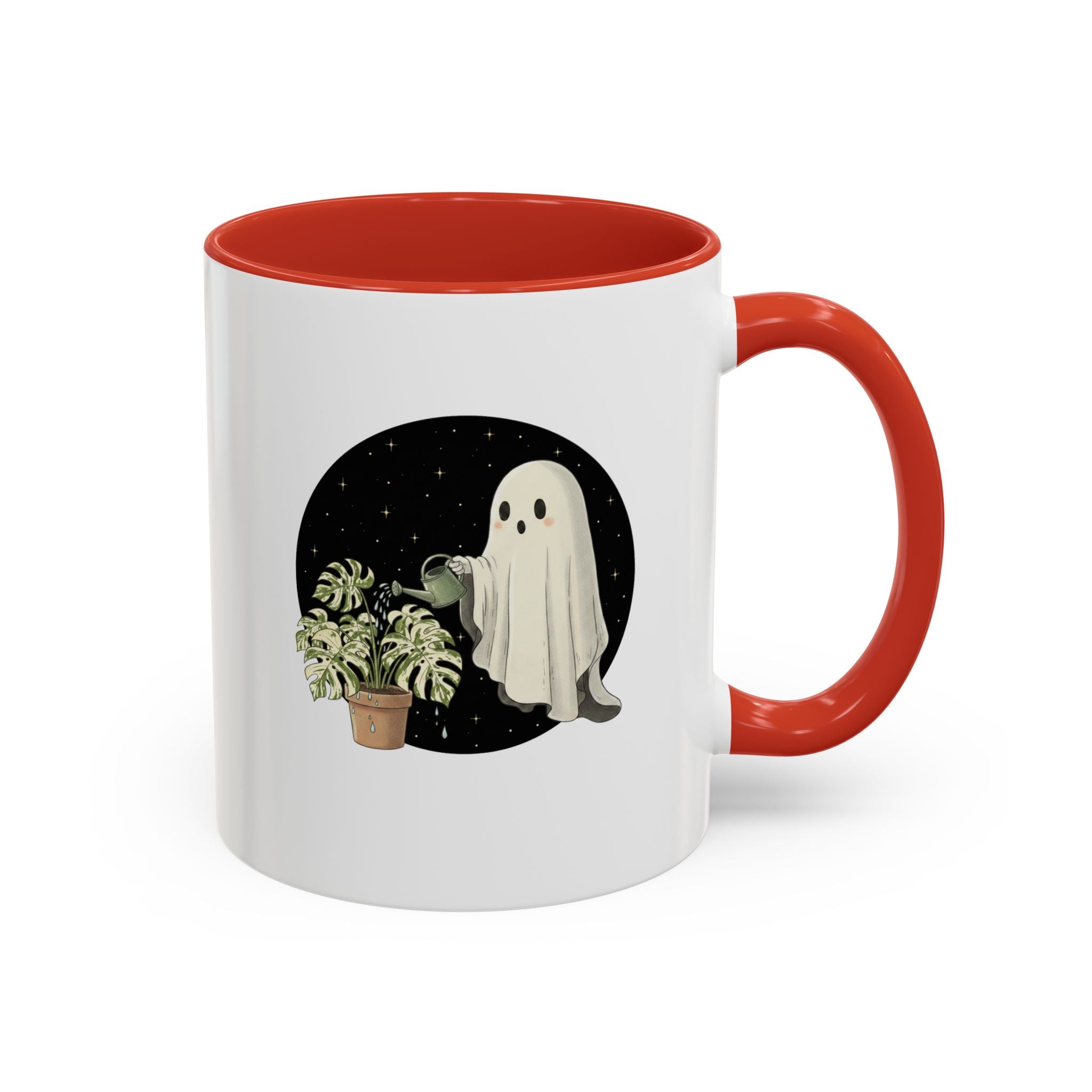 Ghost Plant Lover Coffee Mug | Cute Ghost Watering Houseplants (11/15oz)