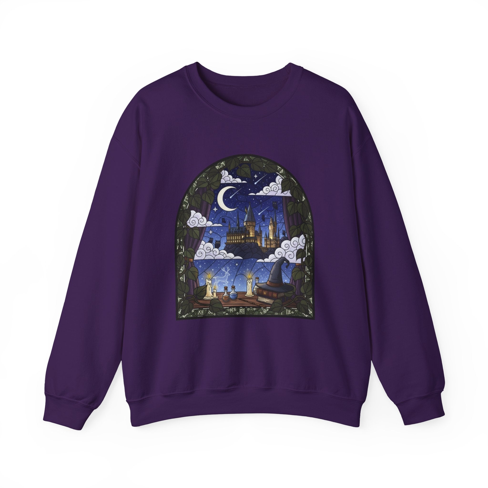 Magical Night Castle Crewneck Sweatshirt