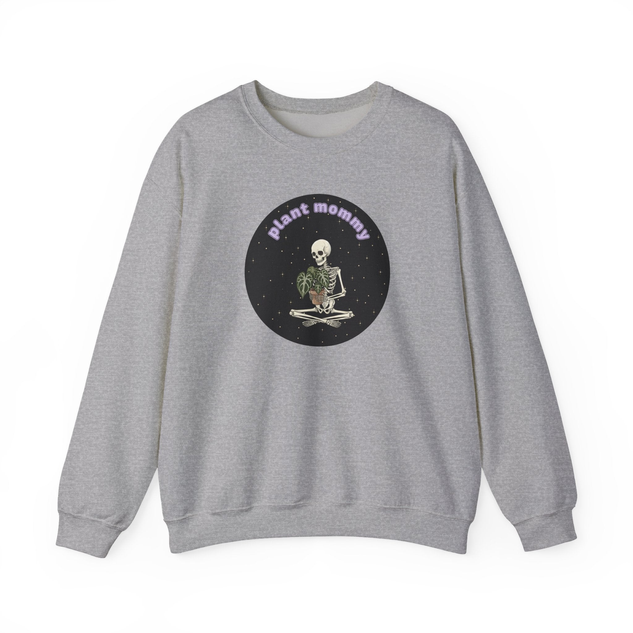 Plant Mommy Sweatshirt | Skeleton with Anthurium Plant Retro