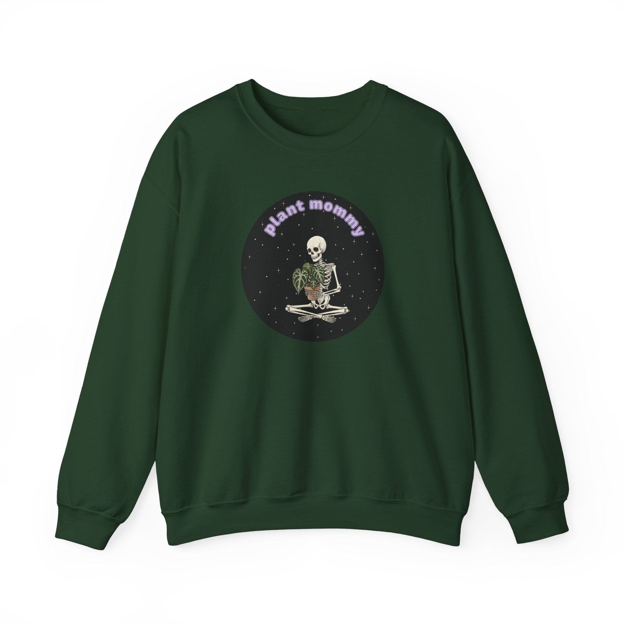 Plant Mommy Sweatshirt | Skeleton with Anthurium Plant Retro