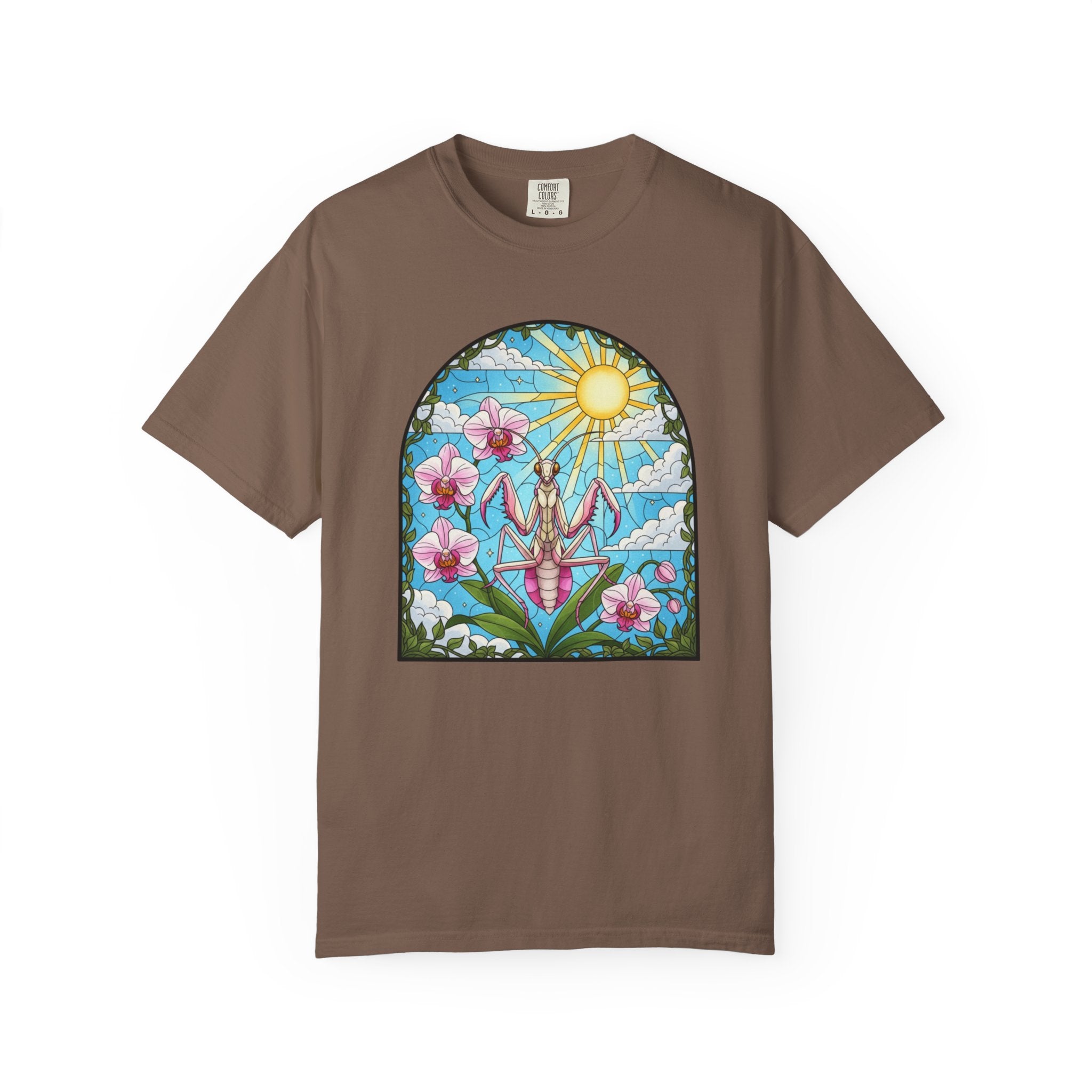 Stained Glass Orchid Mantis T-Shirt