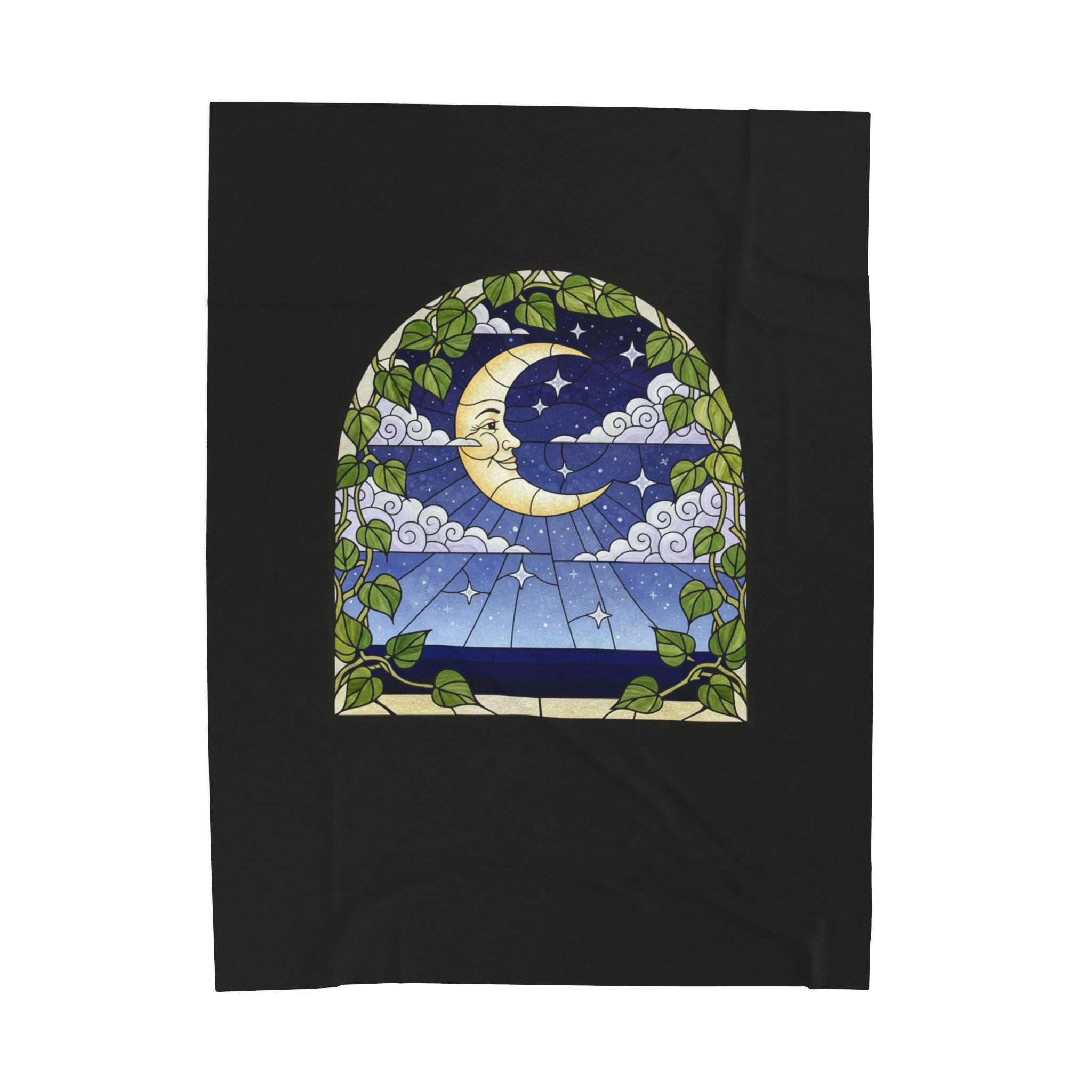 Moonlit Window Velveteen Blanket Plush Throw