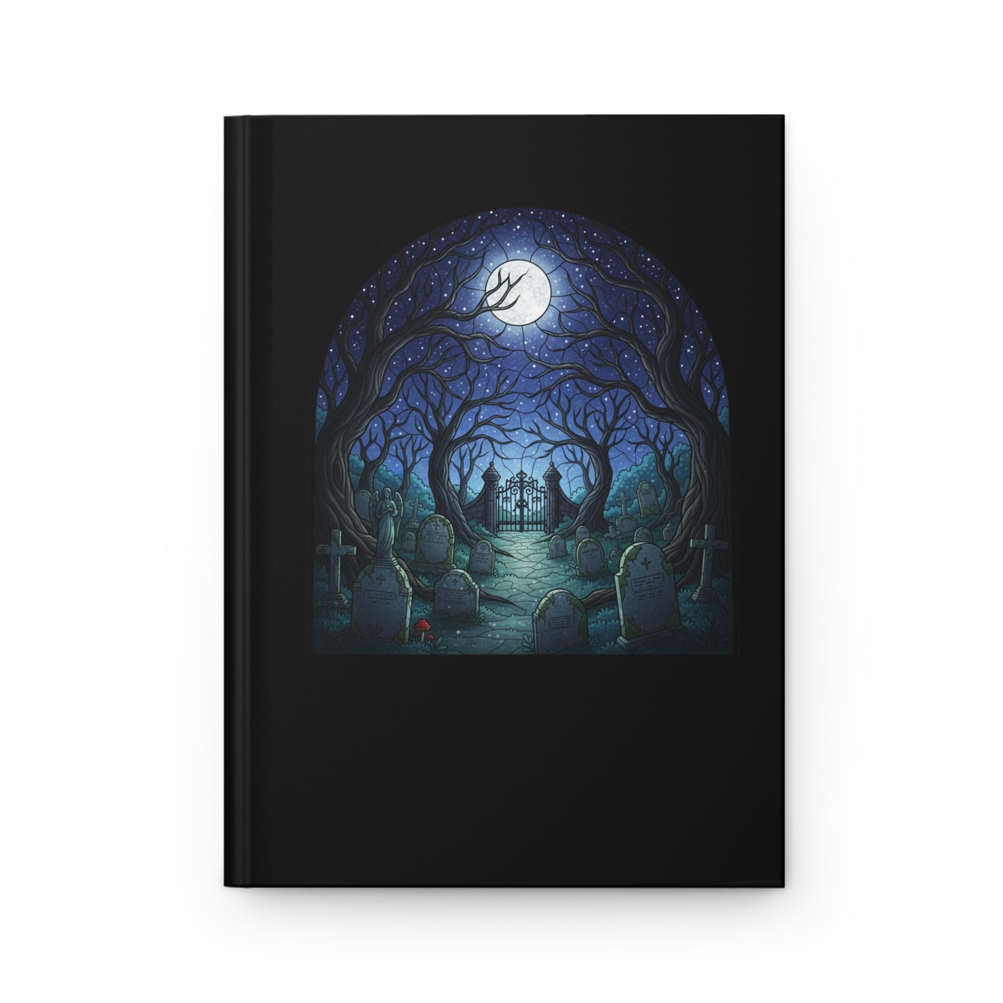 Gothic Cemetery Hardcover Journal | Moonlit Graveyard Notebook