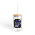 Magical Castle Glass Sipper | 16oz Eco Bamboo Lid Tumbler with Plastic Straw
