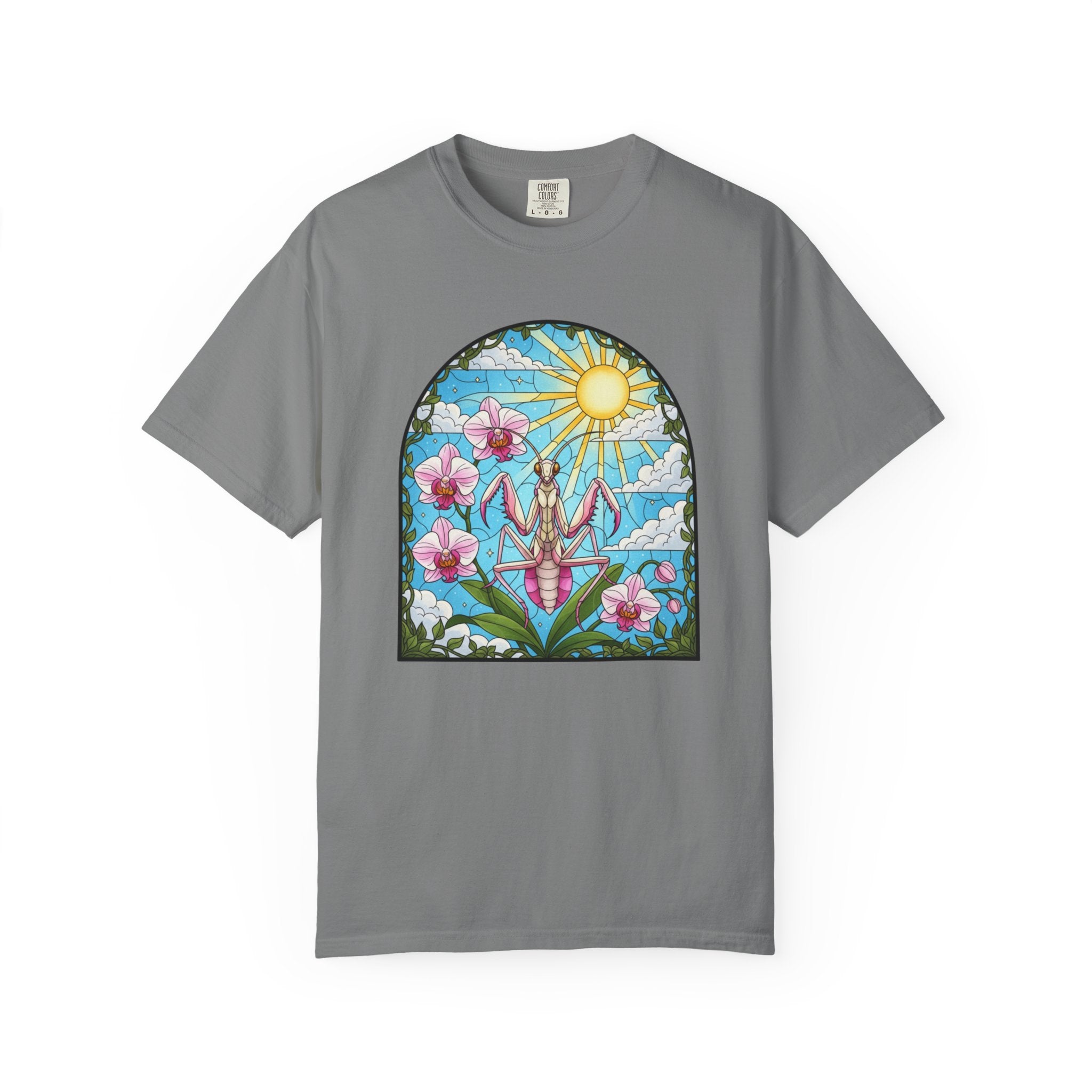Stained Glass Orchid Mantis T-Shirt