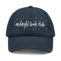 Midnight Book Club Distressed Dad Hat | Embroidered Reading Cap