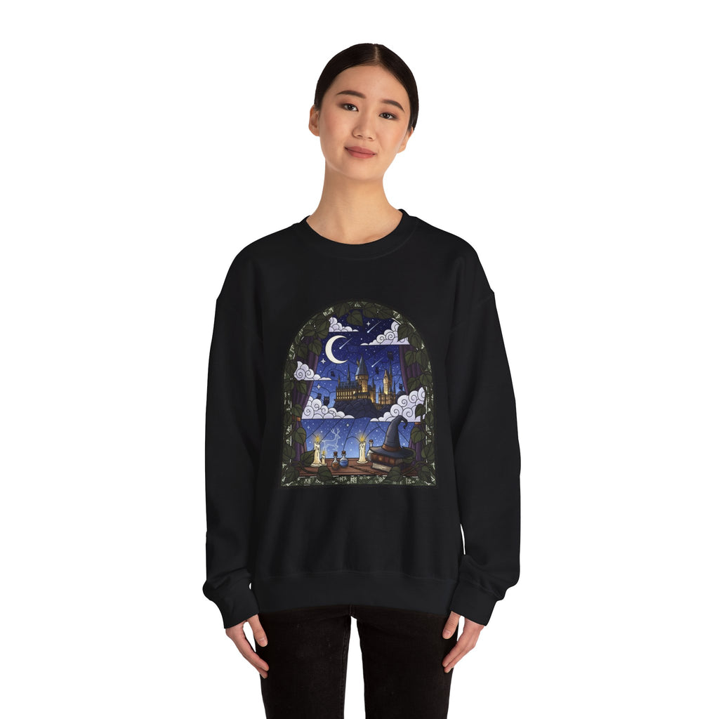 Magical Night Castle Crewneck Sweatshirt