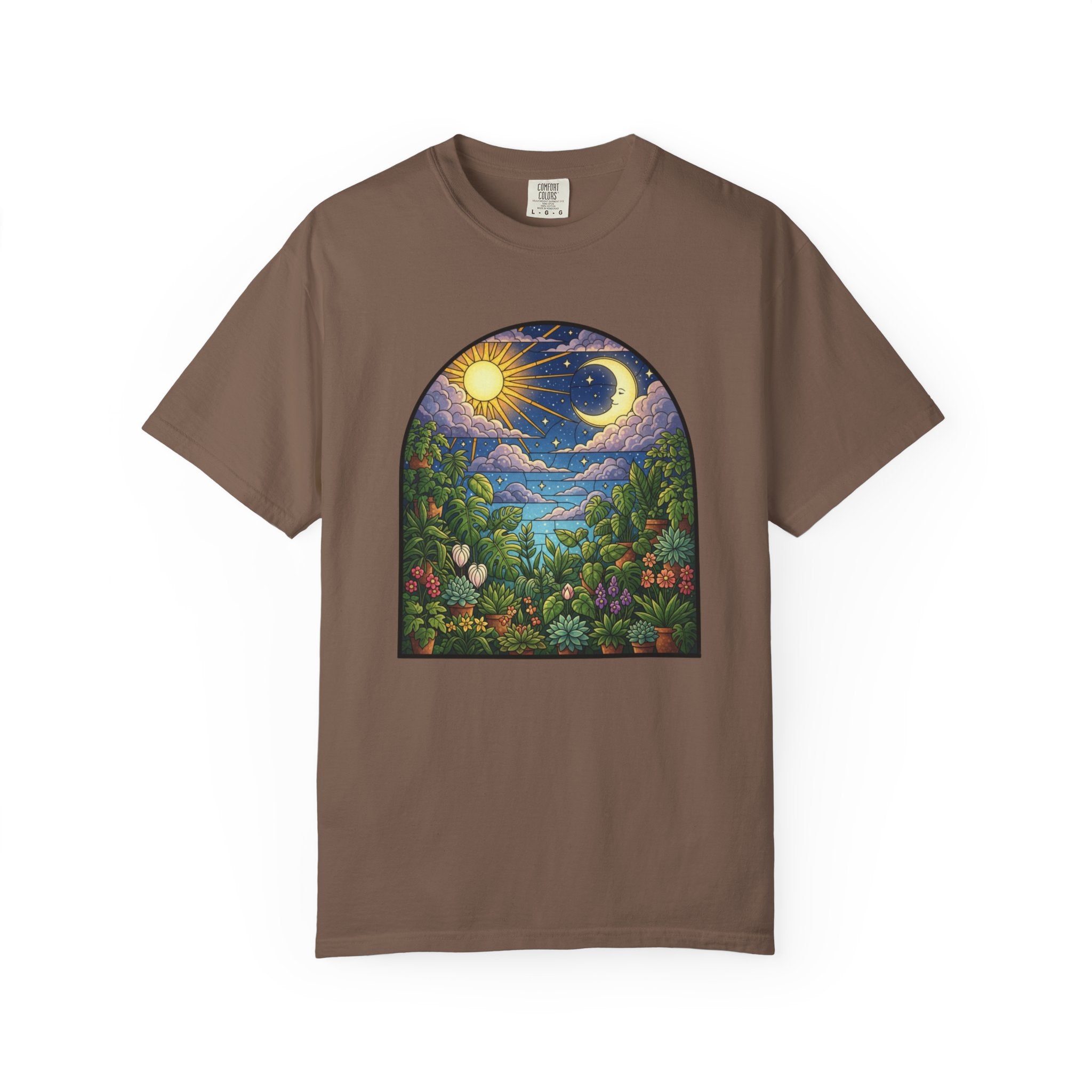 Celestial Houseplant Stained Glass T-Shirt