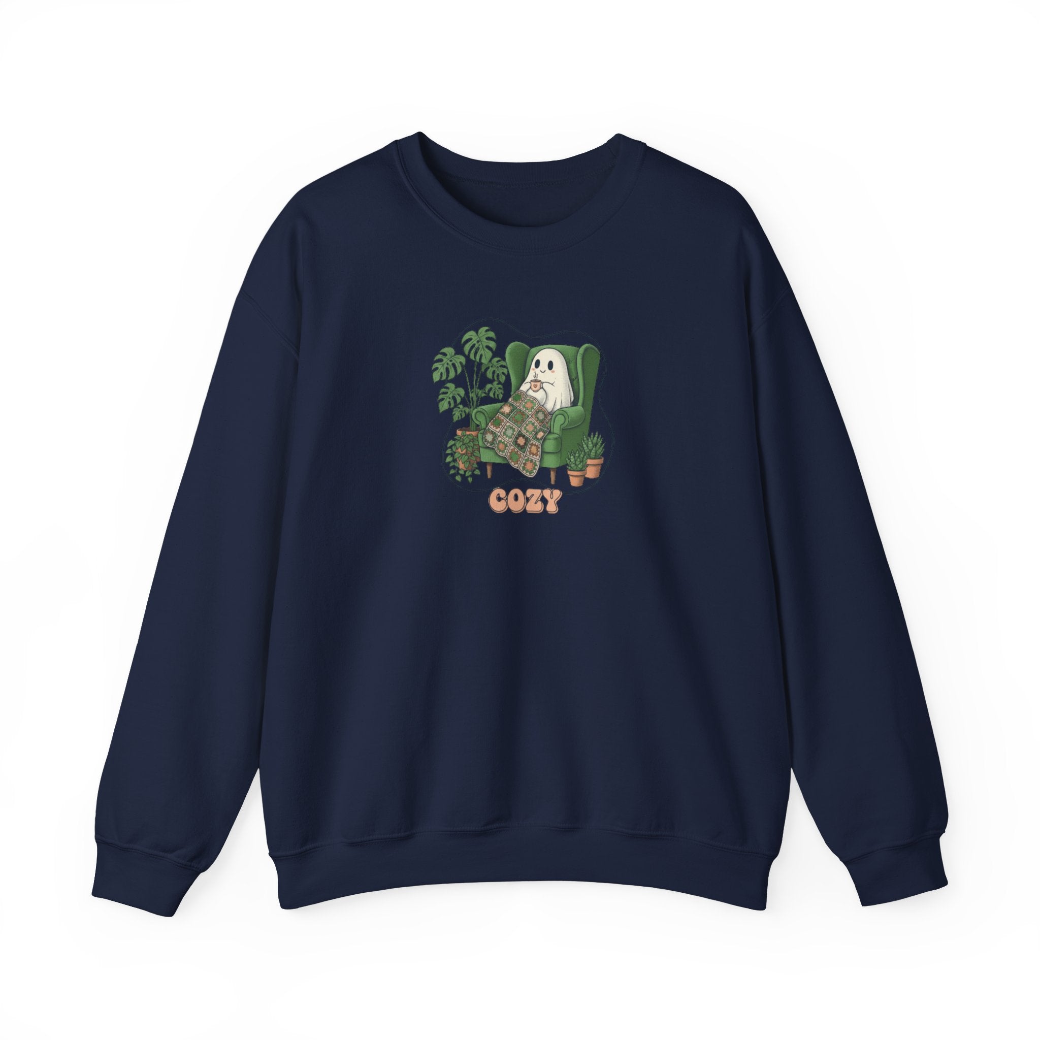 Ghost & Plants Crewneck Sweatshirt | Cozy Plant Lover Pullover