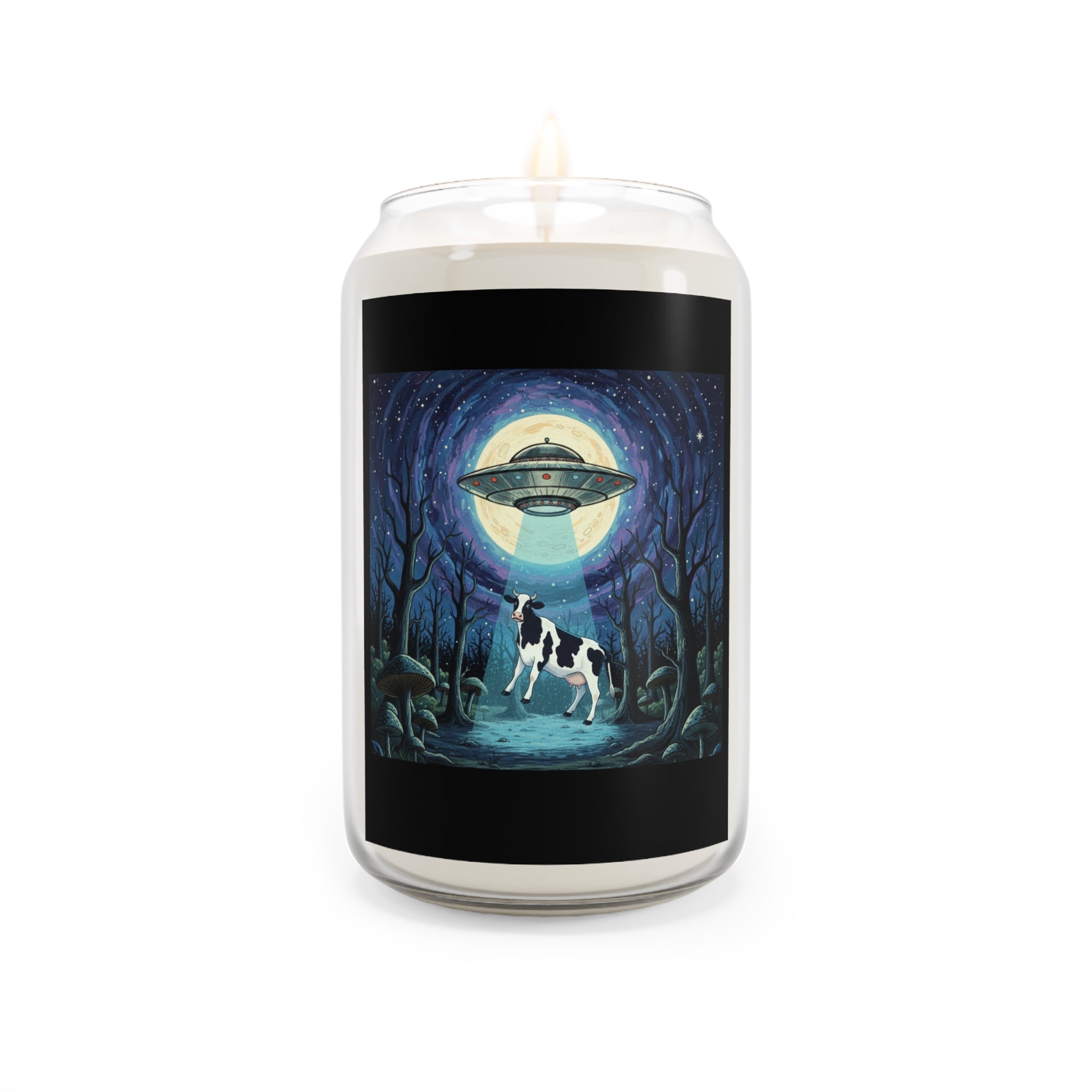 UFO Cow Abduction Scented Soy Candle 13.75oz