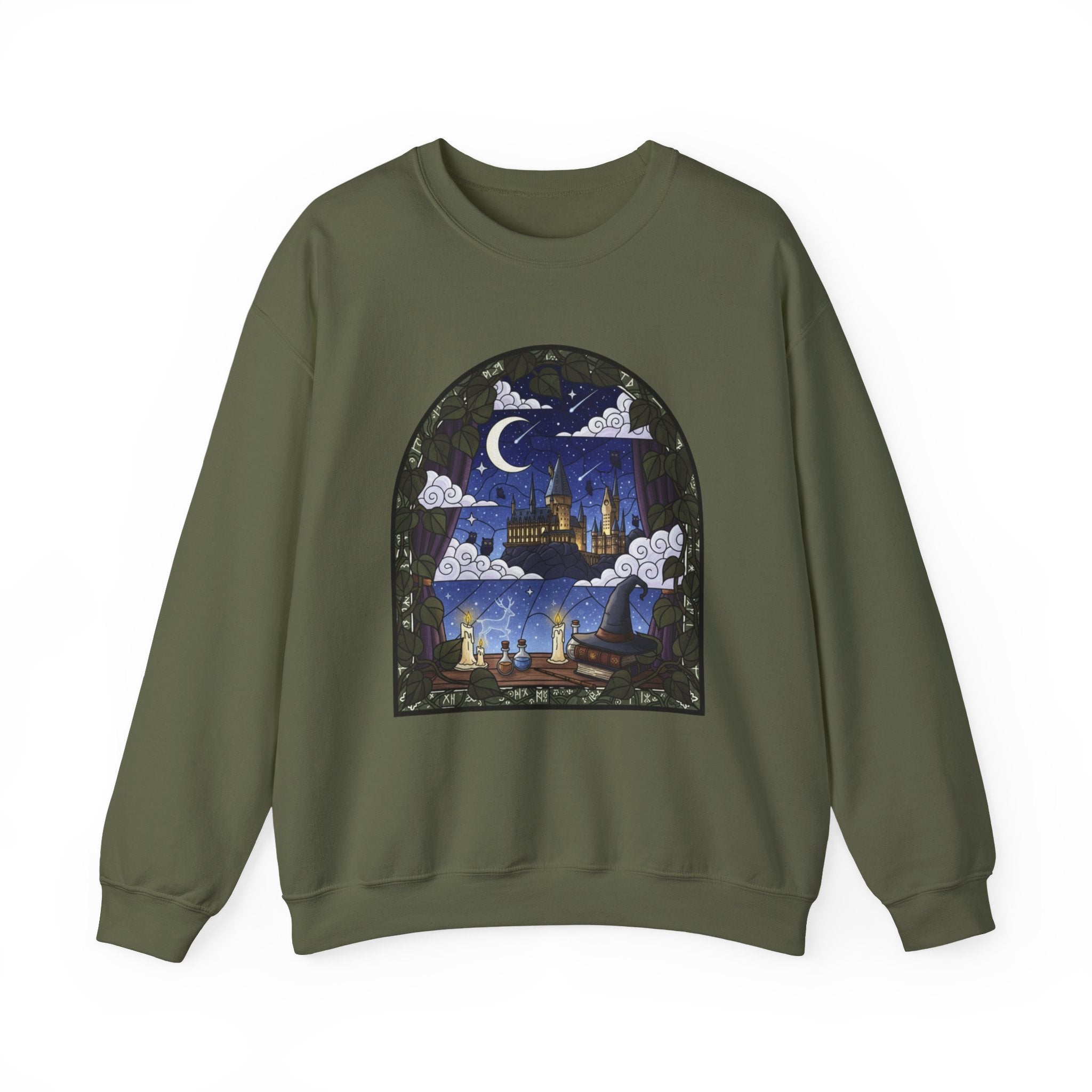 Magical Night Castle Crewneck Sweatshirt