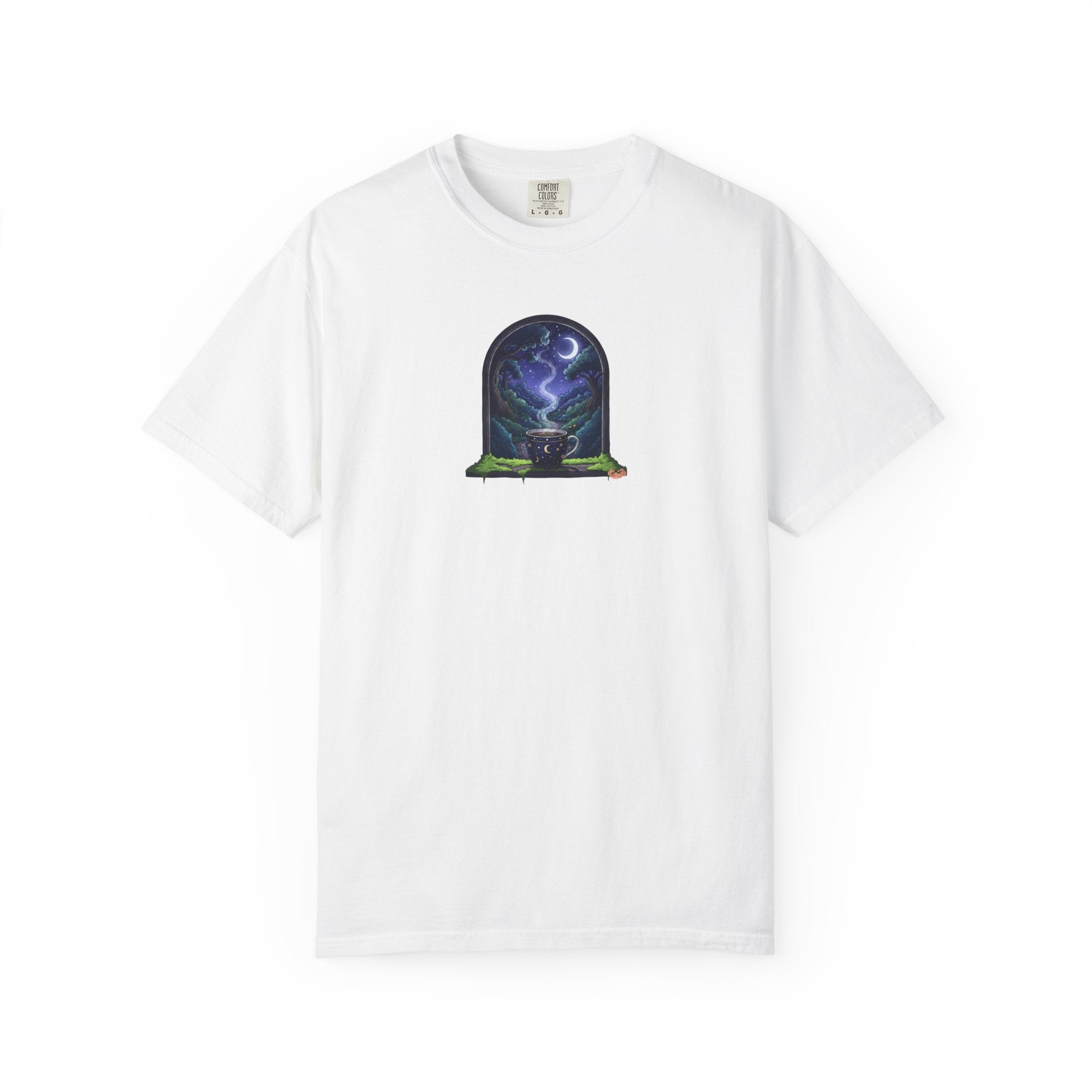 Mystic Night T-Shirt | Coffee with Forest View