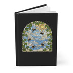 Bee Window Hardcover Journal | Stained Glass Sun & Sky Notebook